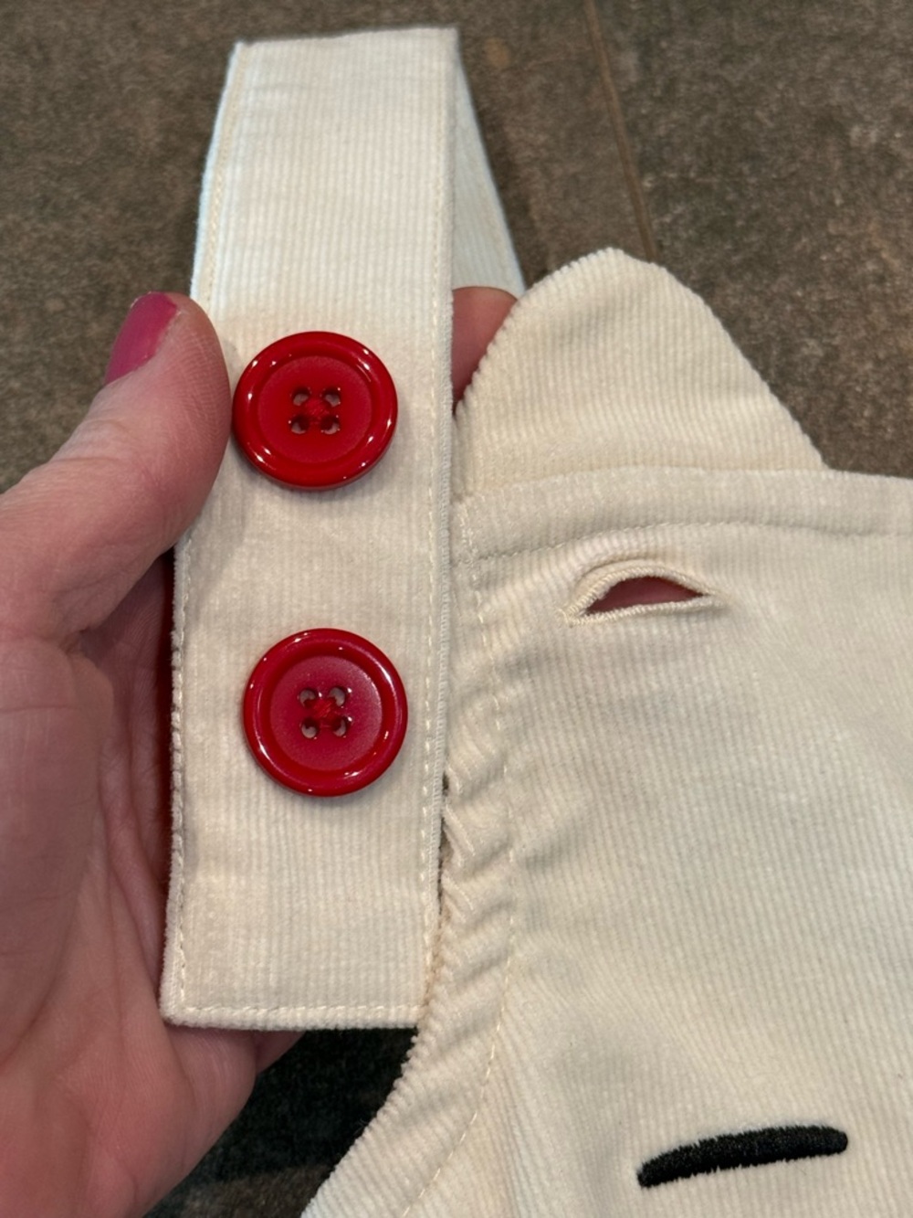 Hello Kitty Red Corduroy Overalls - Picture 5 of 7